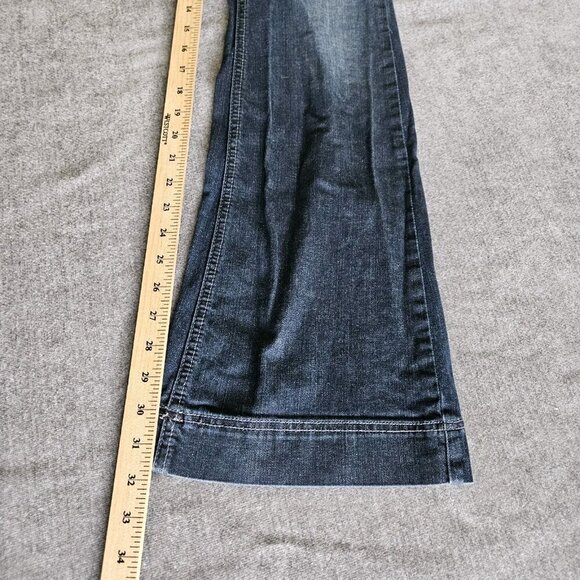 Esprit Collection Jeans Womens 2 Blue Low Rise Pockets Flare Stretch Y2K Hippie - Picture 7 of 16